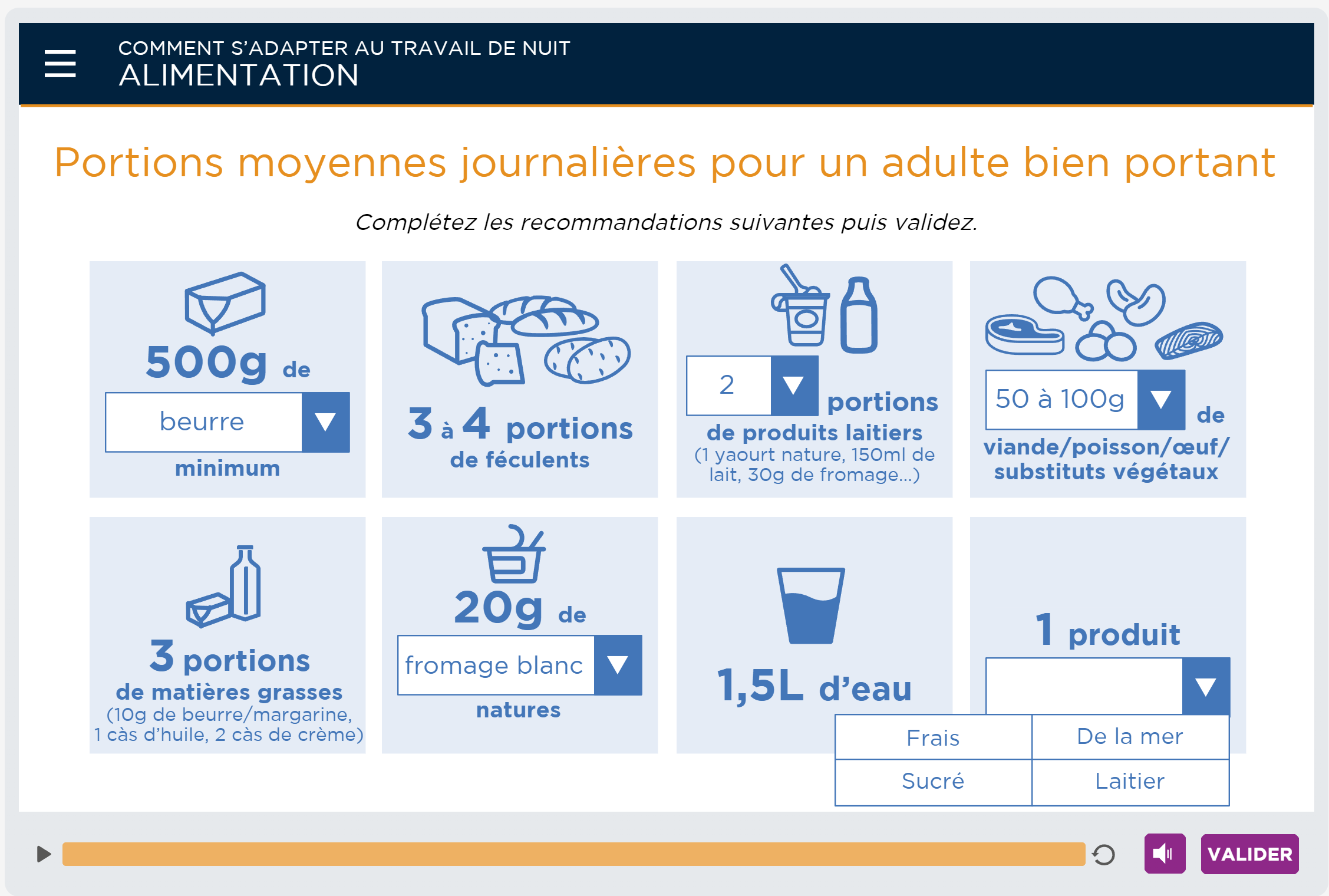 Activité listes déroulantes